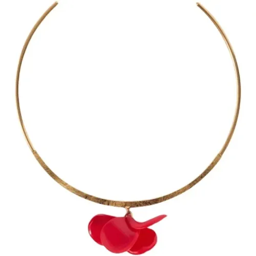 Vergoldete Petal Choker Halskette,Goldenes Petal Choker Halskette - Malababa - Modalova