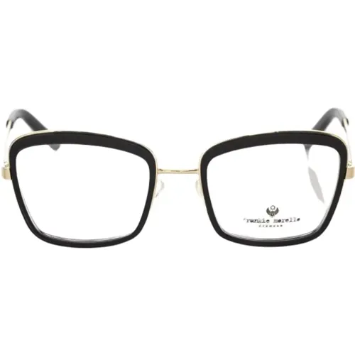 Square Eyeglasses and Gold , female, Sizes: ONE SIZE - Frankie Morello - Modalova