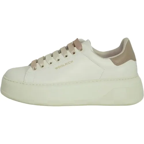 Chunky Court Calf Sneaker , Damen, Größe: 38 EU - Woolrich - Modalova