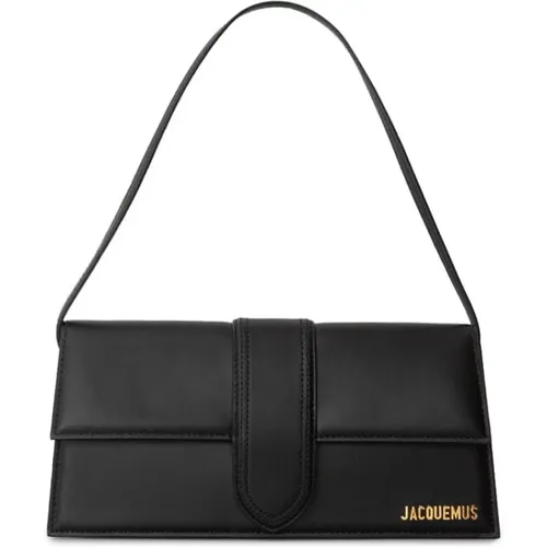 Schwarze Leder-Schultertasche - Jacquemus - Modalova