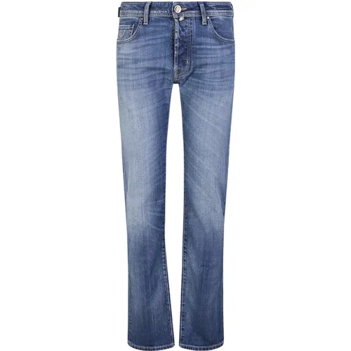 Blaue Straight Leg Jeans , Herren, Größe: W32 - Jacob Cohën - Modalova