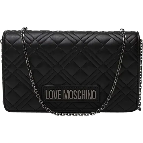 Gesteppte Logo Umhängetasche - Love Moschino - Modalova