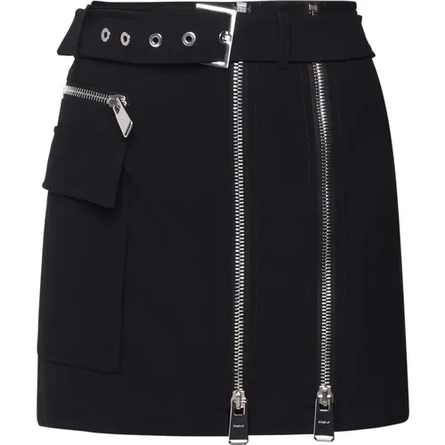 Cotton Mini Skirt with Multizip , female, Sizes: 2XS, S, XS - Dondup - Modalova