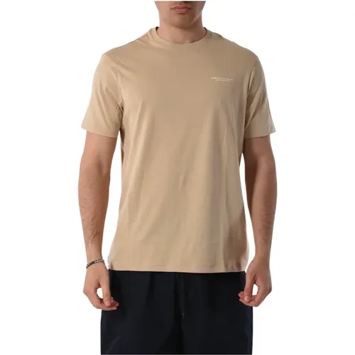 Baumwoll-T-Shirt mit Brustlogo - Armani Exchange - Modalova