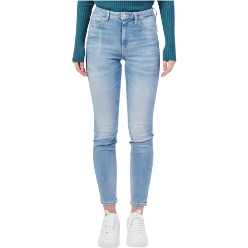 Blaue Skinny Baumwolljeans , Damen, Größe: W28 - Guess - Modalova