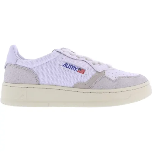 Niedrige Leder/Suede/Mesh Sneakers , Damen, Größe: 37 EU - Autry - Modalova