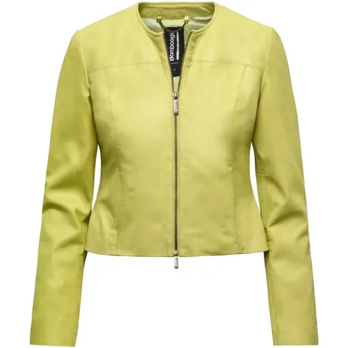 Essential Leather Jacket Galy , female, Sizes: L, XS, S, XL, M - BomBoogie - Modalova