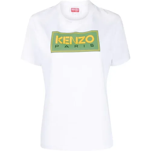 Weißes Crewneck T-Shirt , Damen, Größe: M - Kenzo - Modalova