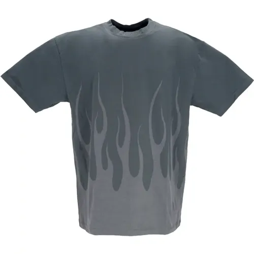 Flames Herren T-Shirt Balsam Grün , Herren, Größe: L - VISION OF SUPER - Modalova