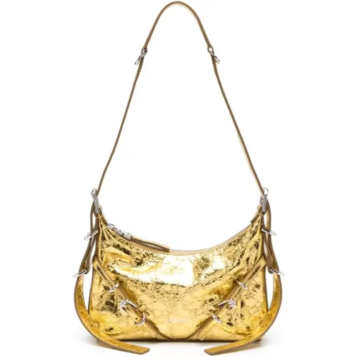 Golden Mini Voyou Leather Shoulder Bag , female, Sizes: ONE SIZE - Givenchy - Modalova