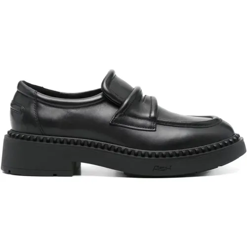 Leather Slip-On Penny Loafers , female, Sizes: 6 UK, 4 UK, 5 UK, 7 UK, 3 UK - Ash - Modalova