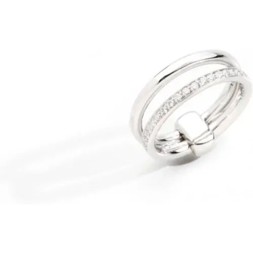 Kt White Gold Diamond Ring , female, Sizes: 55 MM, 53 MM - Pomellato - Modalova