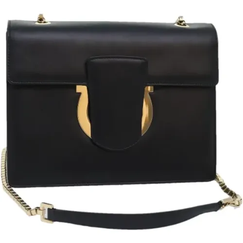 Pre-owned Leder Schultertasche , Damen, Größe: ONE Size - Salvatore Ferragamo Pre-owned - Modalova