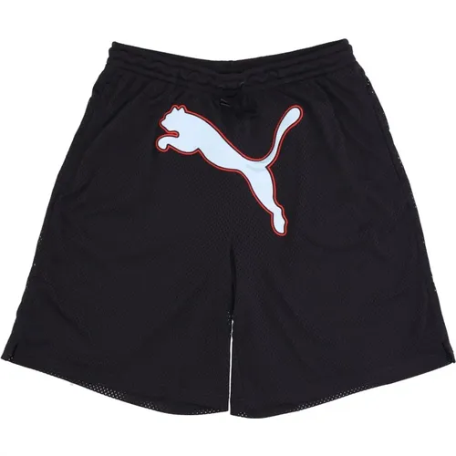 Mesh Basketball Shorts Dua Lipa Schwarz , Damen, Größe: S - Puma - Modalova