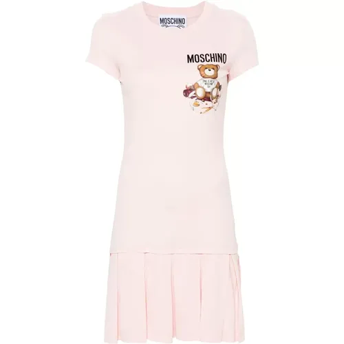 Casual Baumwoll Kurzarm T-Shirt - Moschino - Modalova