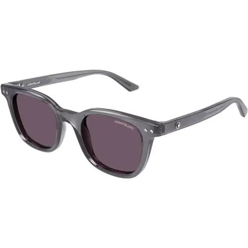 Stylish Violet Sunglasses , unisex, Sizes: 49 MM - Montblanc - Modalova