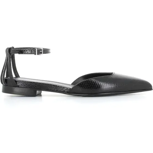 Python Leather Ballet Flats , female, Sizes: 3 UK - Sergio Levantesi - Modalova