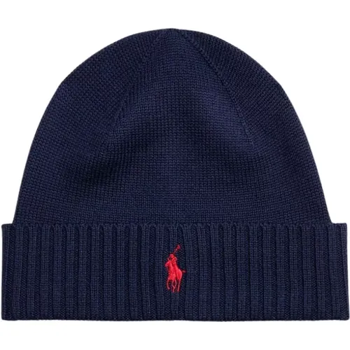 Dark Merino Wool Hat , unisex, Sizes: ONE SIZE - Ralph Lauren - Modalova