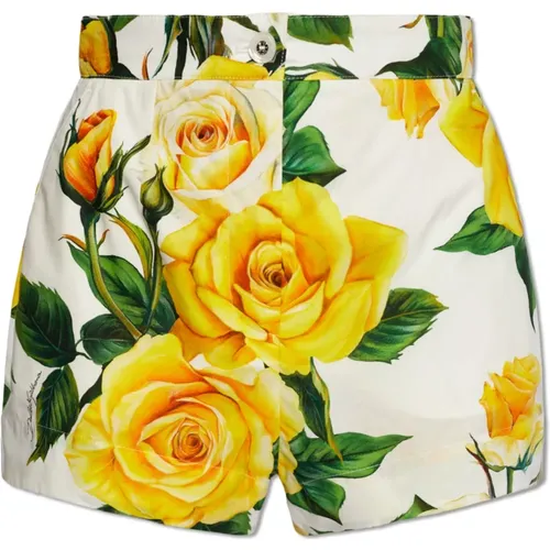 Shorts mit Blumenmuster , Damen, Größe: S - Dolce & Gabbana - Modalova