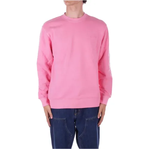 Rosa Logo Front Sweater , Herren, Größe: M - Carhartt WIP - Modalova