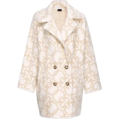 Monogram Double-Breasted Coat , female, Sizes: 2XS - pinko - Modalova