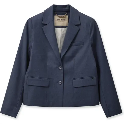 Klassischer Navy Blazer mit Klappentaschen - MOS MOSH - Modalova