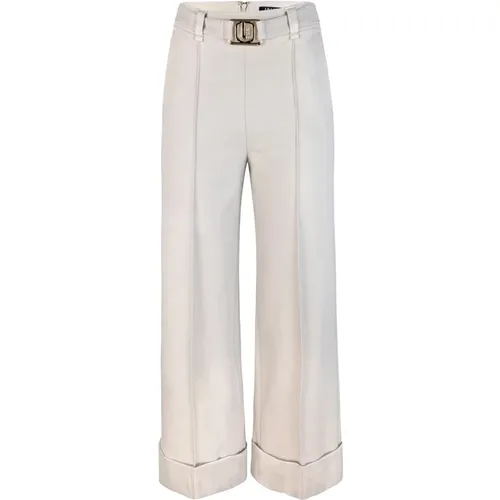 Weiße Cropped Hose Milano Stil , Damen, Größe: 2XS - Liu Jo - Modalova