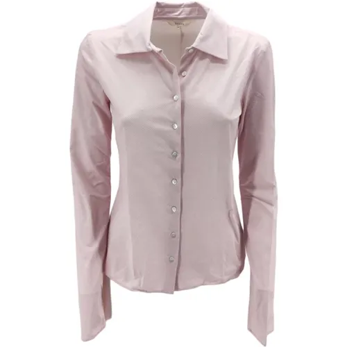 Micro Pied de Poule Long Sleeve Slim Fit Shirt , female, Sizes: XL, S - Xacus - Modalova