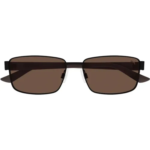 Sonnenbrille mit quadratischem Metallrahmen , Herren, Größe: 58 MM - Puma - Modalova