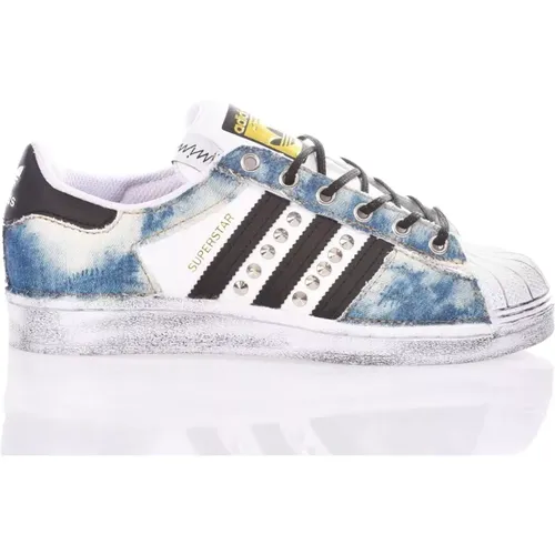 Handgefertigte Blau Weiße Sneakers - Adidas - Modalova