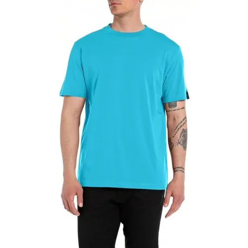 Short Sleeve Crew Neck T-shirt , male, Sizes: XL, L, M, S - Replay - Modalova