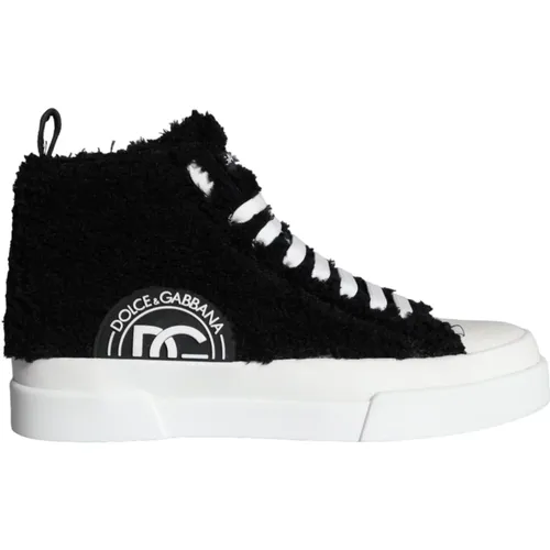 High Top Sneaker Schuhe Schwarz Weiß - Dolce & Gabbana - Modalova