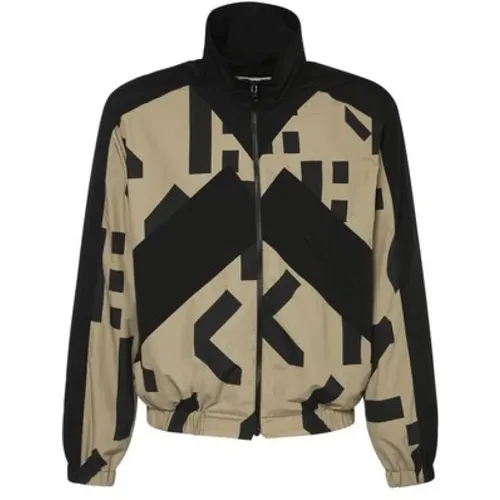 Monogram Patchwork Zip-Up Sweatshirt , male, Sizes: XS, S, M - Kenzo - Modalova