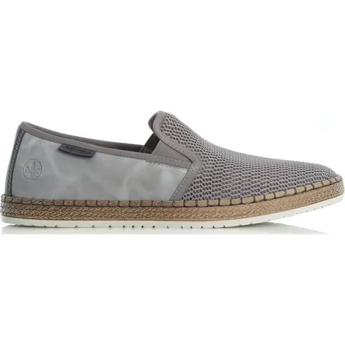 Stylish Grey Espadrilles for Adults , male, Sizes: 10 UK, 11 UK - Rieker - Modalova