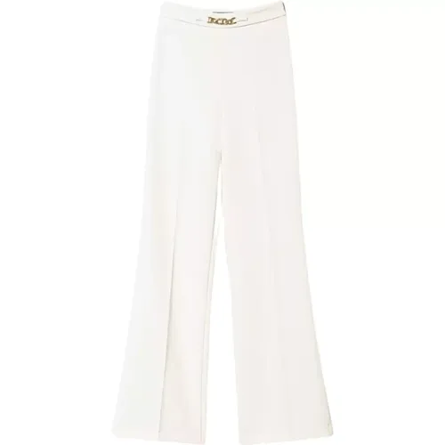 Wide Leg Pants with Oval Chain , female, Sizes: 2XS - Twinset - Modalova