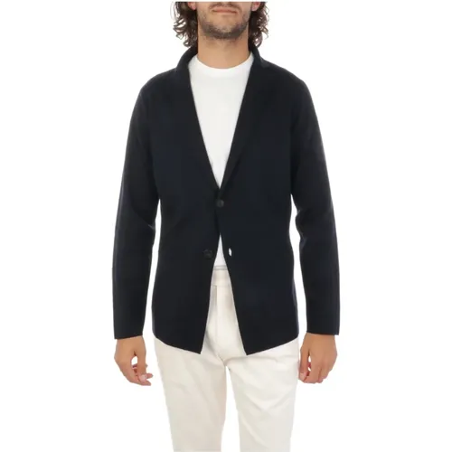 Blue Single-Breasted Jacket , male, Sizes: M, 4XL, L, S - Filippo De Laurentiis - Modalova