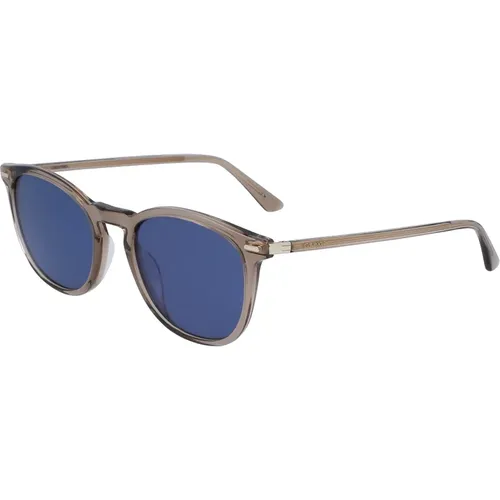 Ck22533S Sonnenbrillen, Oyster/Blue , unisex, Größe: 52 MM - Calvin Klein - Modalova