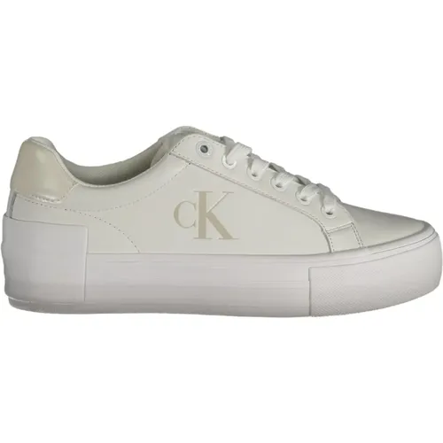 Sporty Lace-Up Sneakers with Contrast Details , female, Sizes: 3 UK, 6 UK, 4 UK, 7 UK, 8 UK - Calvin Klein - Modalova