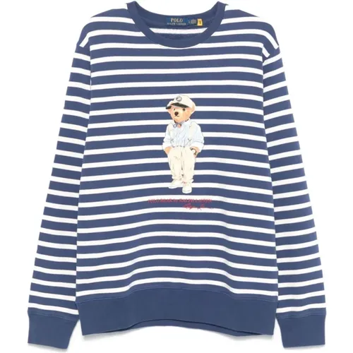 Blaue Pullover , Herren, Größe: L - Ralph Lauren - Modalova