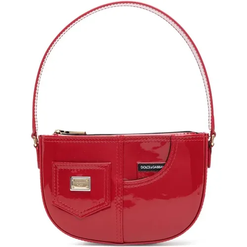 Rote Patentleder-Mädchenschultasche,Bags - Dolce & Gabbana - Modalova