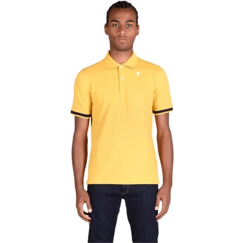 Baumwoll Polo Shirt , Herren, Größe: M - K-way - Modalova