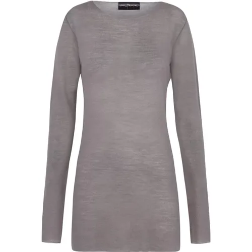 Jen, top in virgin wool grey , female, Sizes: XL, L, S, M - Cortana - Modalova