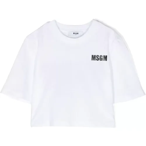 Kinder Weiße T-shirts und Polos - Msgm - Modalova
