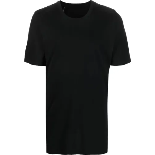 Schwarzes Spitzen T-Shirt Kurzarm , Herren, Größe: 2XL - Boris Bidjan Saberi - Modalova