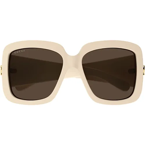 Brown Sunglasses for Women , female, Sizes: 55 MM - Gucci - Modalova