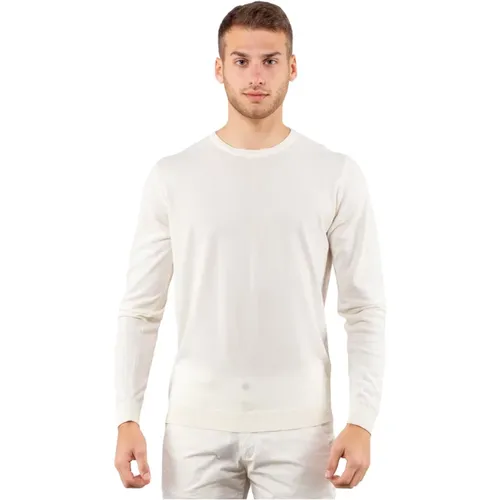 Cotton Crew Neck Long Sleeve Sweater , male, Sizes: S - Roberto Collina - Modalova