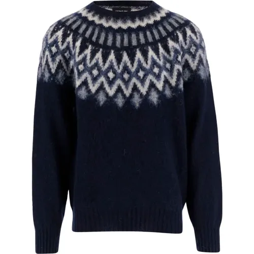 Geometrischer Wollpullover Multi Hergestellt Schottland , Herren, Größe: S - Howlin' - Modalova