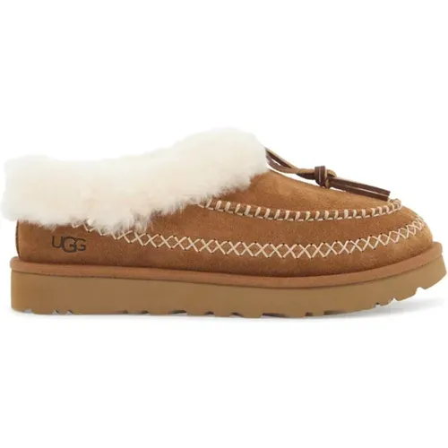 Suede Alpine Mules with Sheepskin Collar , female, Sizes: 5 UK, 7 UK, 4 UK, 8 UK, 6 UK, 3 UK - Ugg - Modalova