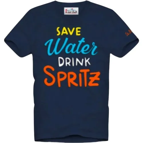 Short sleeve tee Save water Drink spritz , male, Sizes: S - MC2 Saint Barth - Modalova