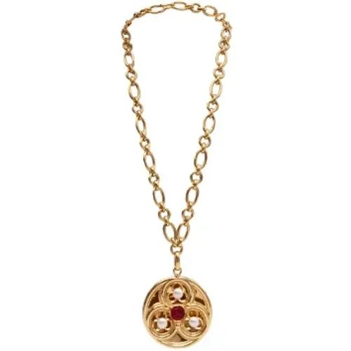 Pre-owned Rose Gold necklaces , female, Sizes: ONE SIZE - Chanel Vintage - Modalova